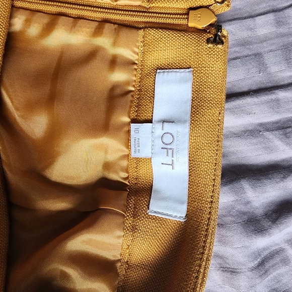 Ann Taylor Loft Mustard Yellow Skirt - Picture 5 of 5